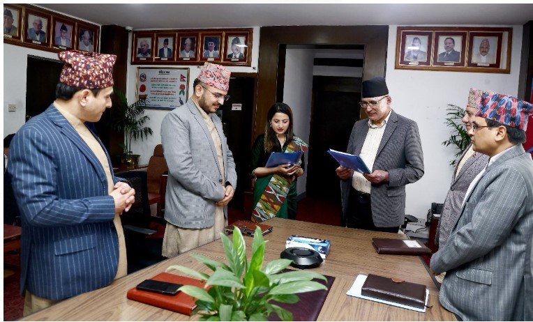 Pokharel, newly appointed member of the Insurance Authority, takes oath