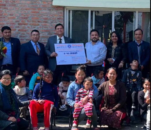Oriental Insurance provides financial support to Self Help Group for Cerebral Palsy