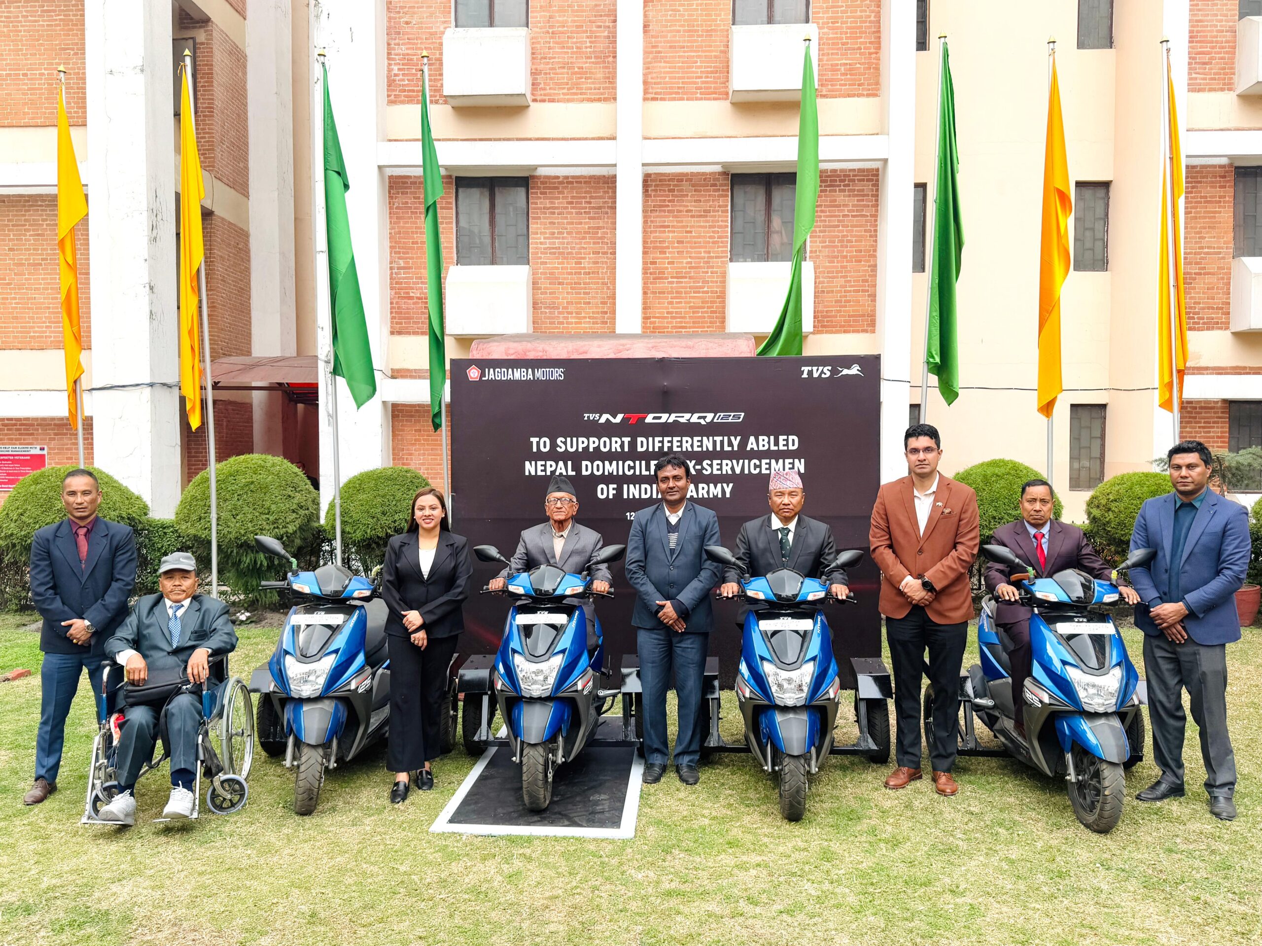 जगदम्बा मोटर्स र भारतीय राजदूतावासको सहकार्यमा अपांगता भएका व्यक्तिलाई सहयोग