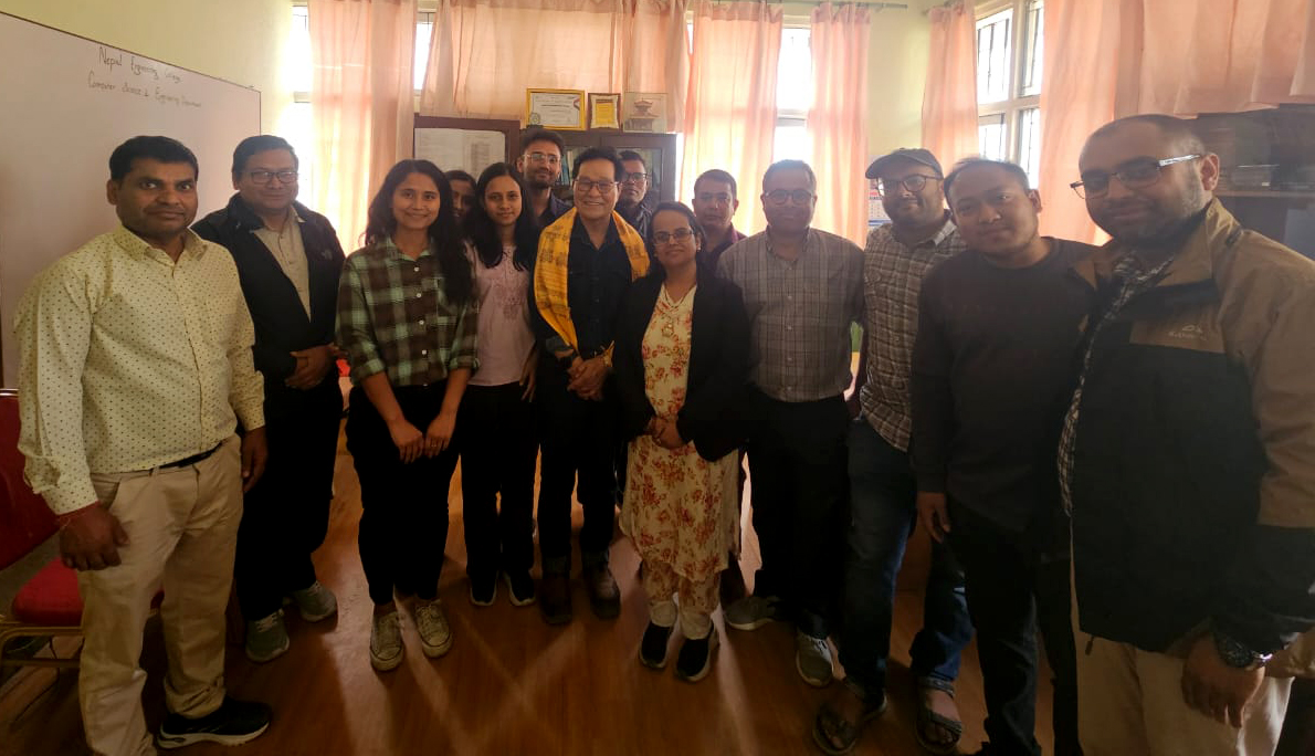 नेपाल इन्जिनियरिङ कलेजमा कोरियाली प्राध्यापकको भ्रमण