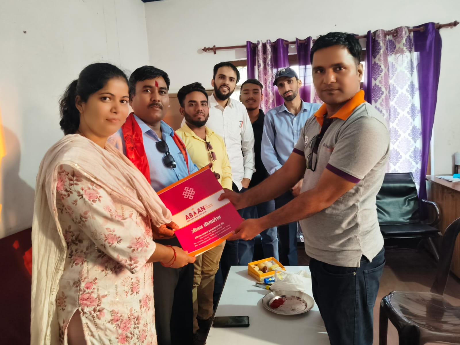 Lakshmi gifts ‘Asian Pension Insurance’ policy on husband’s birthday