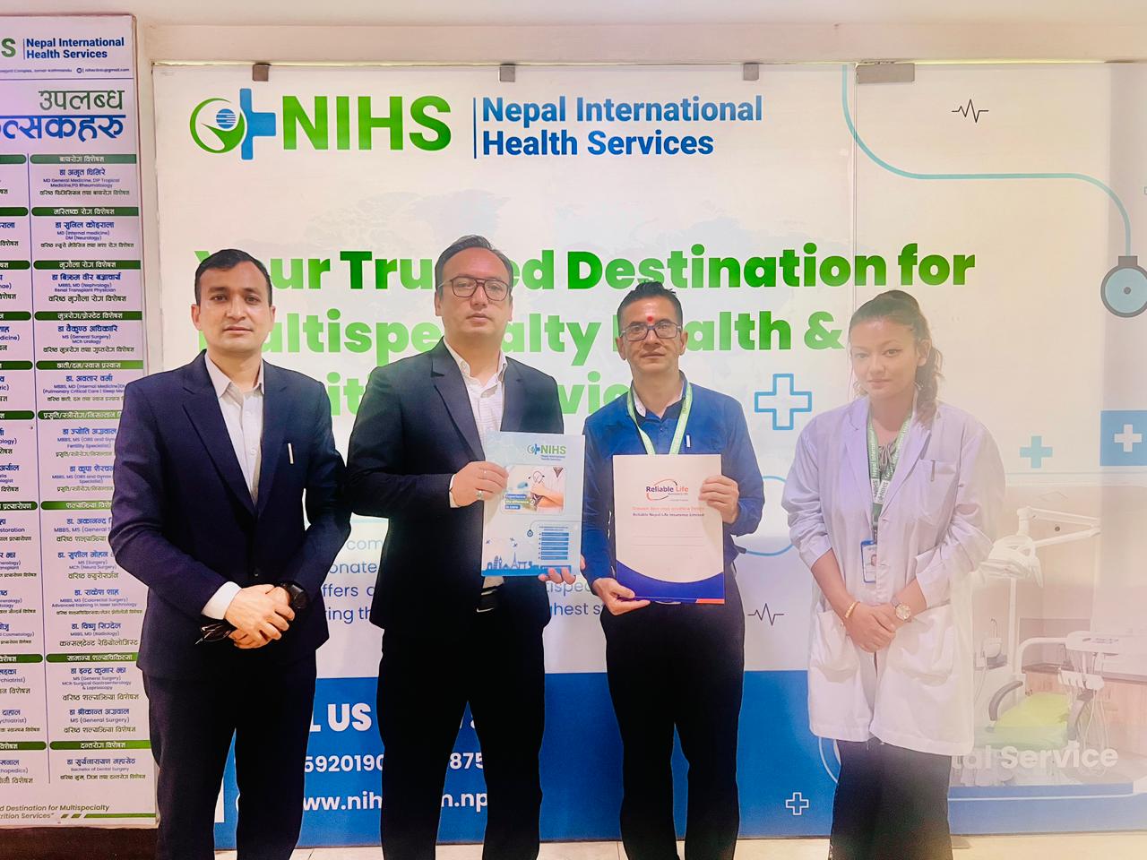 Those associated with Reliable Nepal Life will get discount on Nepal International Health Services