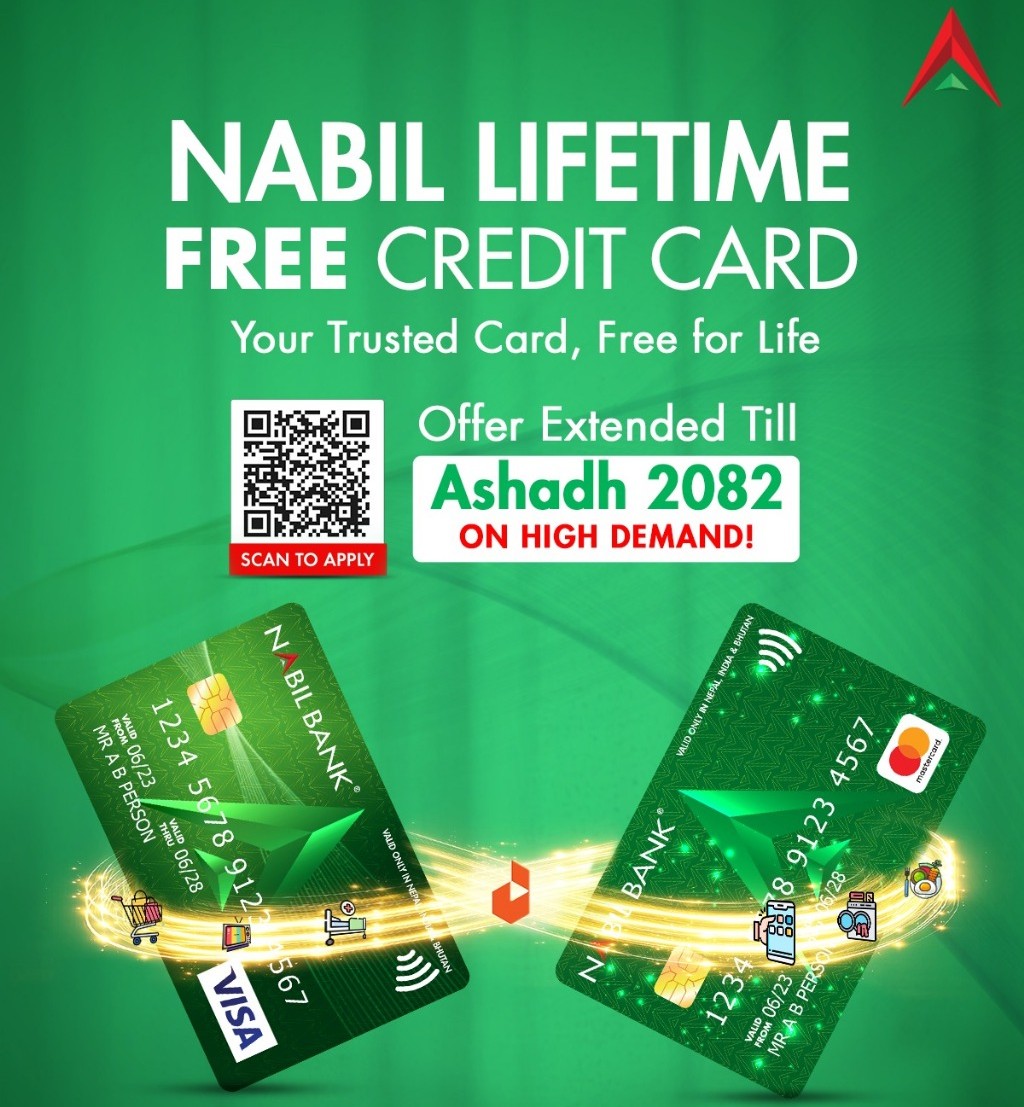 Nabil Bank’s ‘Nabil Lifetime Free Credit Card Scheme’ extended till Mid-June
