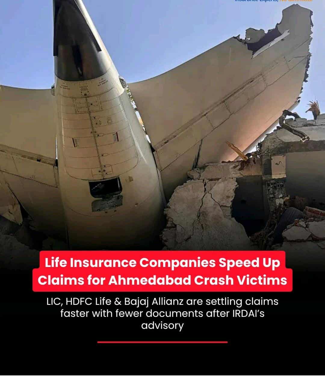 एयर इण्डिया विमान दुर्घटनापछि बीमा कम्पनीहरूले दाबी प्रक्रिया छिटो गर्न थाले