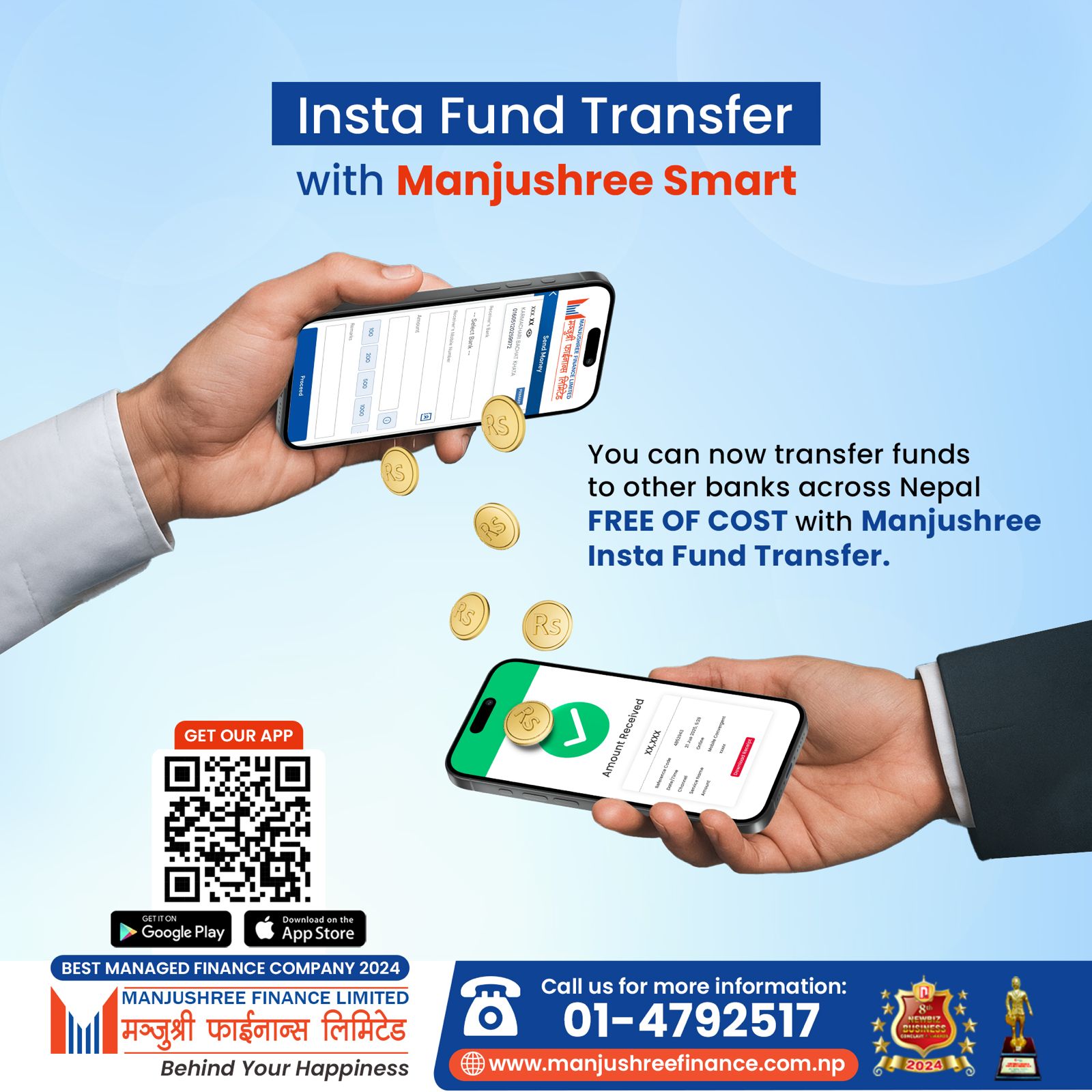 Manjushree Finance launches free interbank transfer facility through Insta Fund Transfer