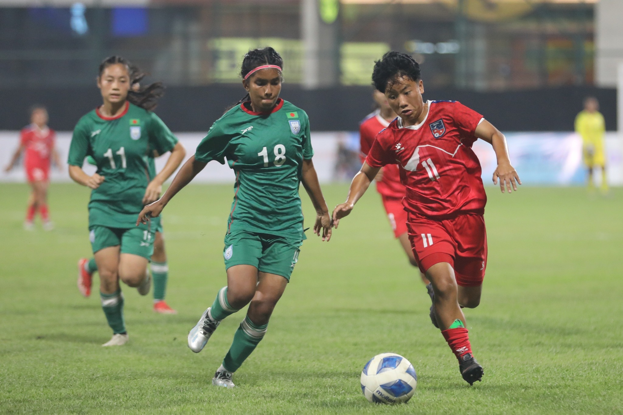 बंगलादेशसँग ४-० ले पराजित भयो नेपाली महिला फुटबल टोली