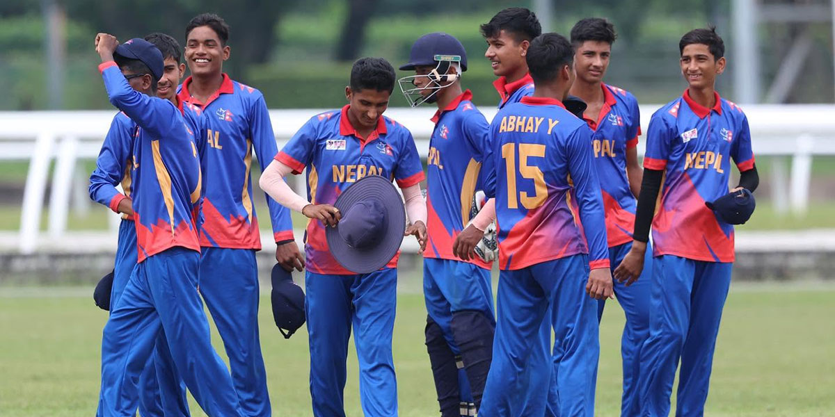 एसिसी मेन्स यु १६ क्रिकेटमा सिंगापुर विरूद्ध नेपालको ऐतिहासिक जीत