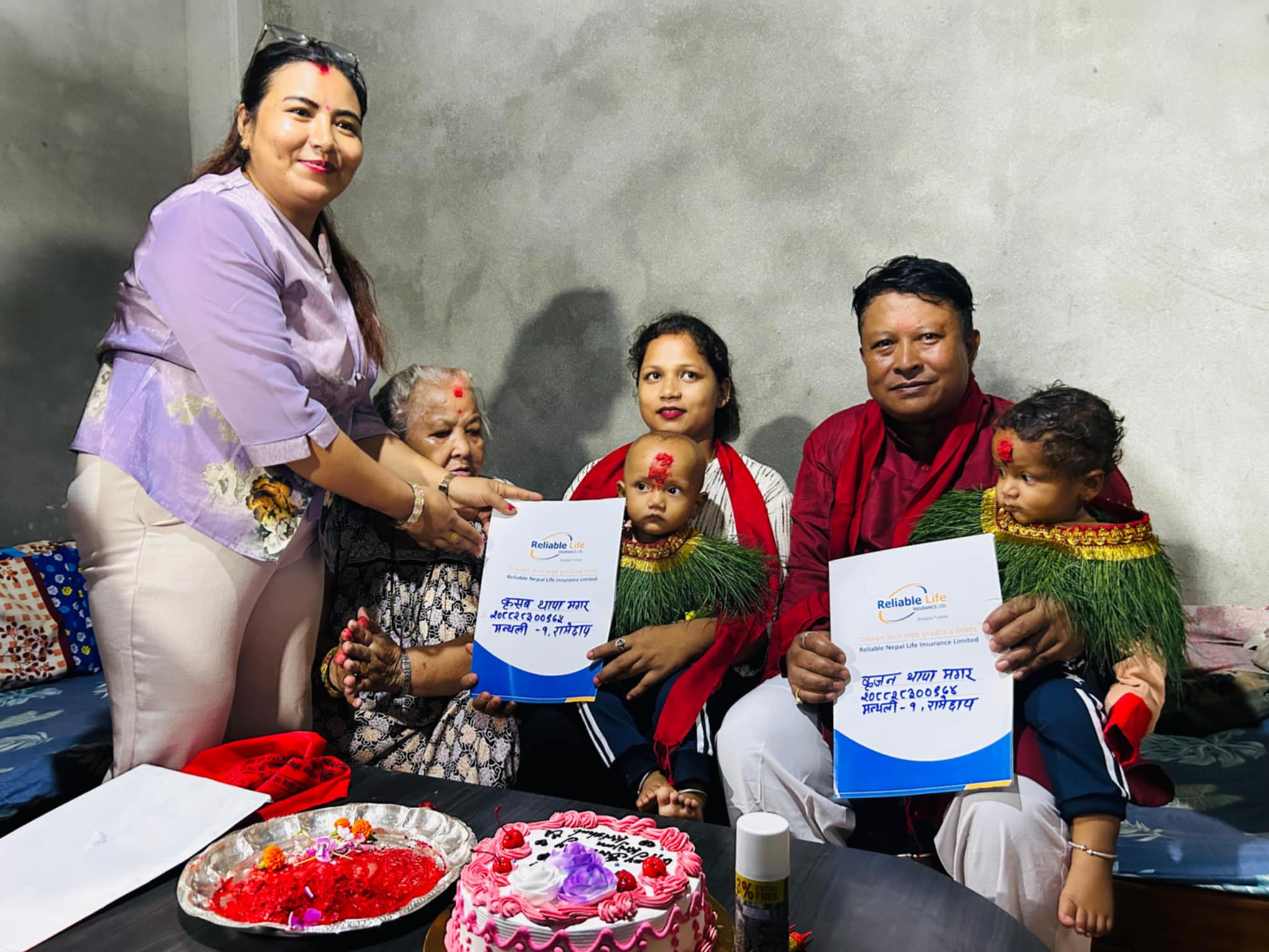 Thapa Magar gifts rs 2 million insurance policy to twin son on his birthday