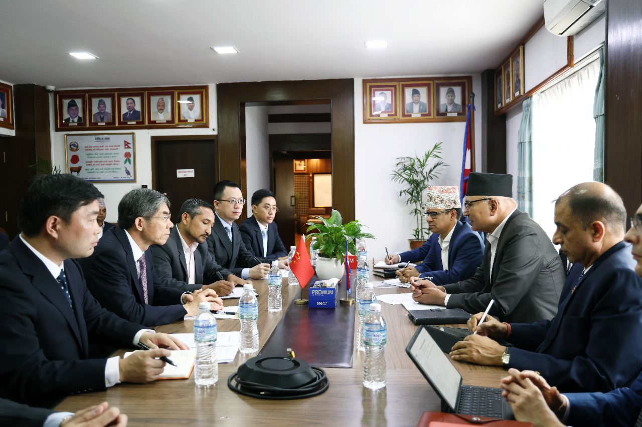 Finance Minister Poudel pays courtesy call on Chinese Vice Minister Lijun
