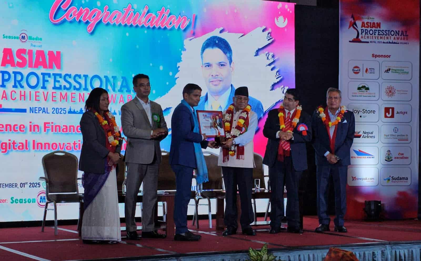 IME Life’s Deputy CEO Khilendra Poudel Receives Prestigious “Excellence in Financial Services & Digital Innovation Award–2025”