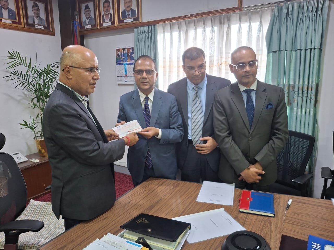 भौतिक पूर्वाधार पुनर्निर्माण कोषमा निफ्राको रु. १ करोड सहयोग