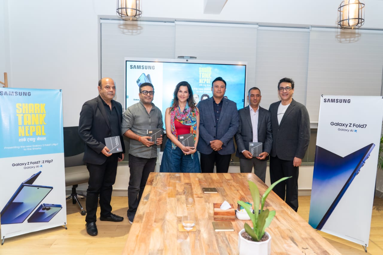 Samsung unveils Galaxy Z Fold 7 to sharks in Nepal