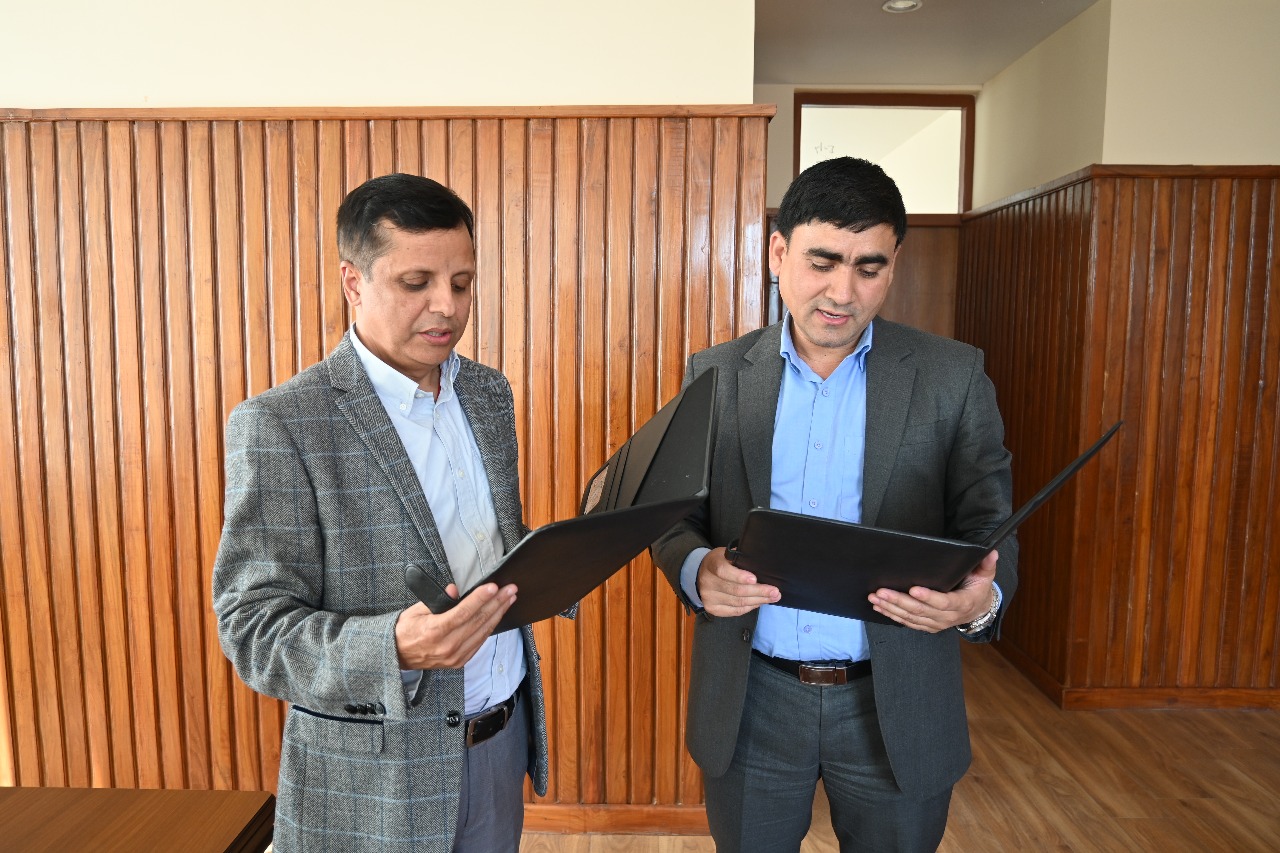 Newly appointed chairman of Rastriya Life Insurance Company Aryal takes oath