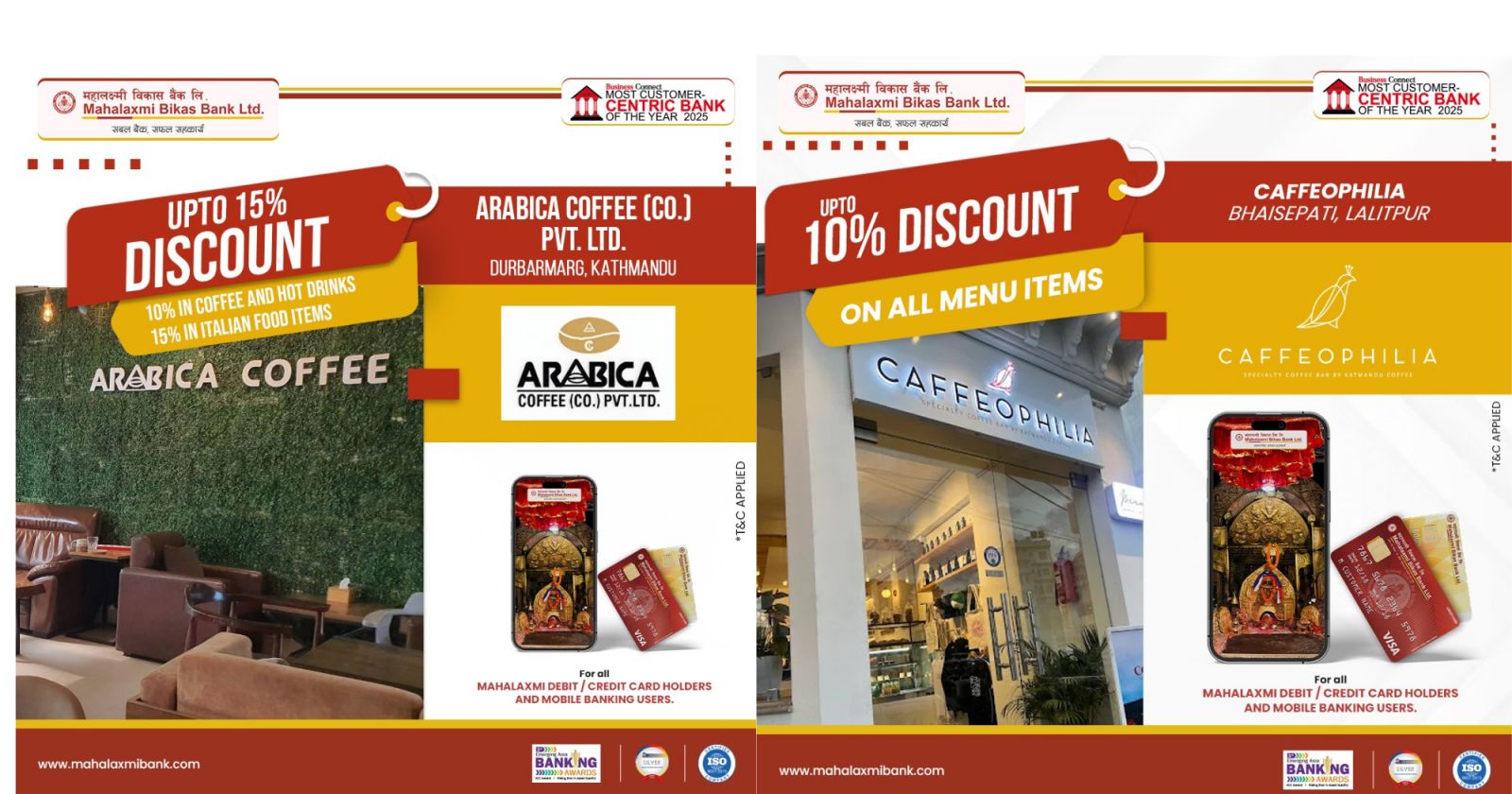 Mahalaxmi Bikas Bank offers special discount on Arabica and Caffeophilia coffee to its customers