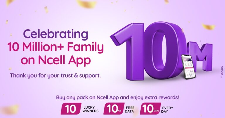 Ncell App Downloads Cross 10 Million, Announces 10-Day Celebration