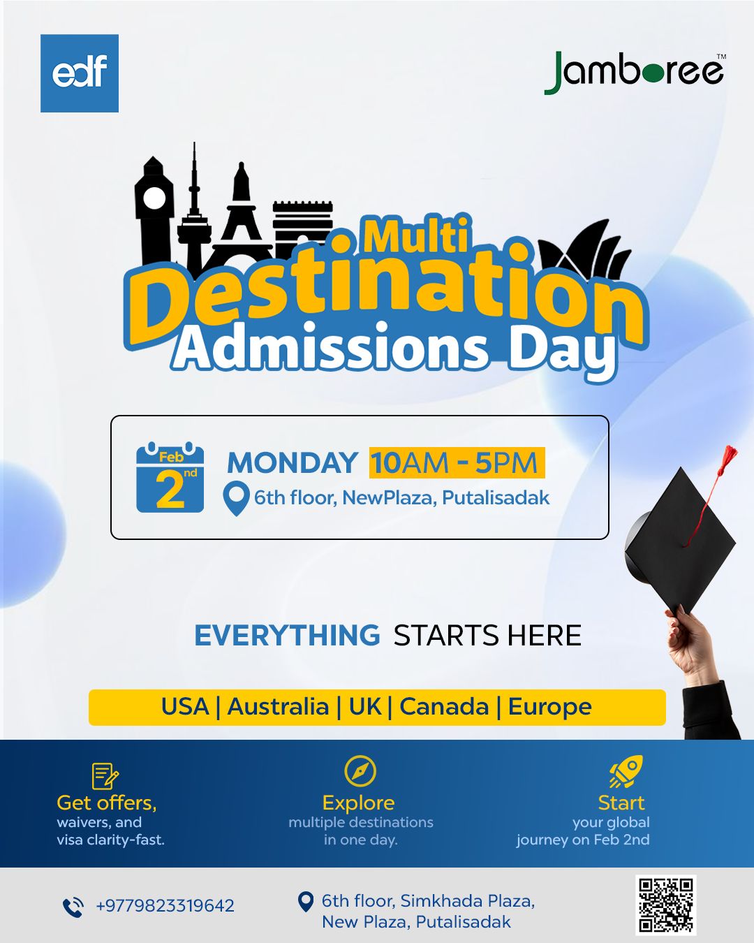 EDF Jamboree Nepal द्वारा ‘Multi-Destination Admission Day 2026’को घोषणा