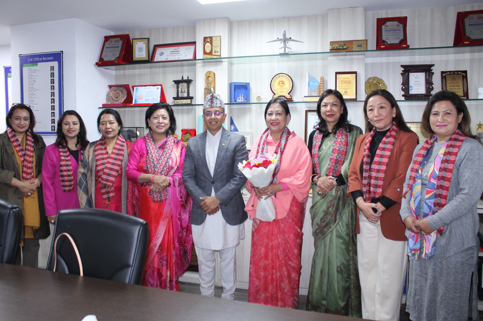 महिला उद्यमी महासंघका नवनिर्वाचित पदाधिकारीहरूलाई परिसंघको स्वागत
