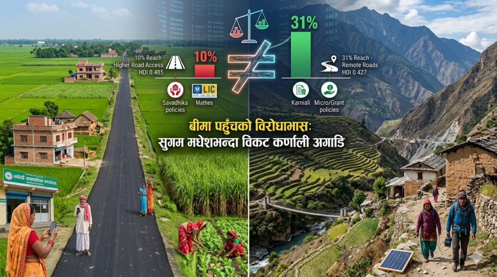 Why is there no insurance in Sugam Madhes? Accessibility is very poor compared to Karnali
