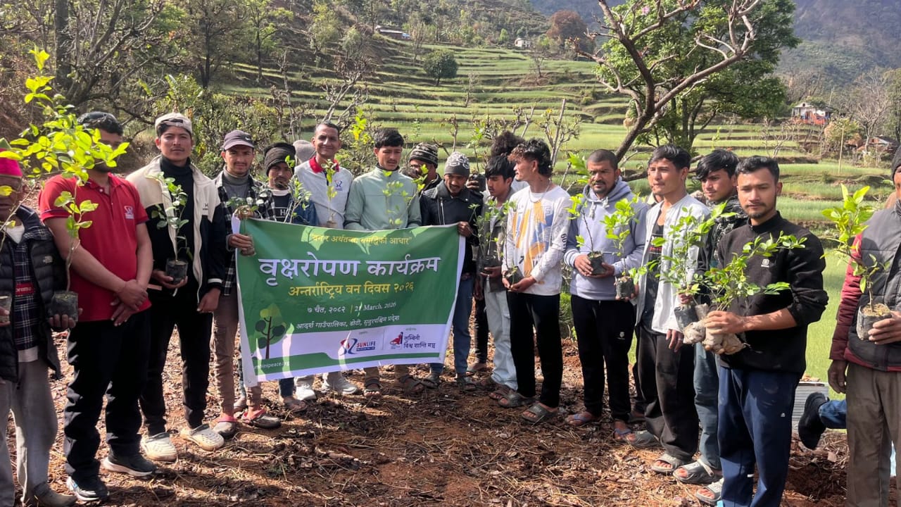 Sun Nepal Life organizes tree plantation