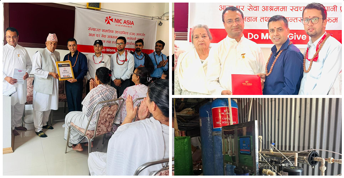NIC ASIA Bank Installs RO Water Purifier at Aama Ghar Sewa Ashram