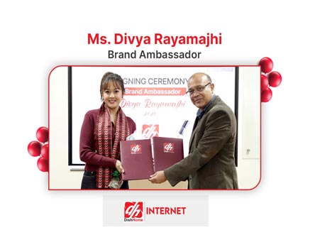 Divya Rayamajhi re-appointed as brand ambassador of DishHome