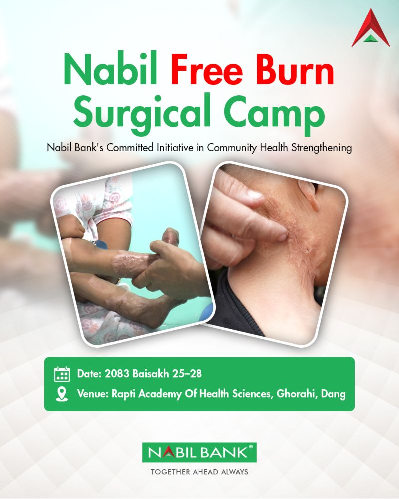Nabil Bank to Conduct Free Burn Camp in Dang
