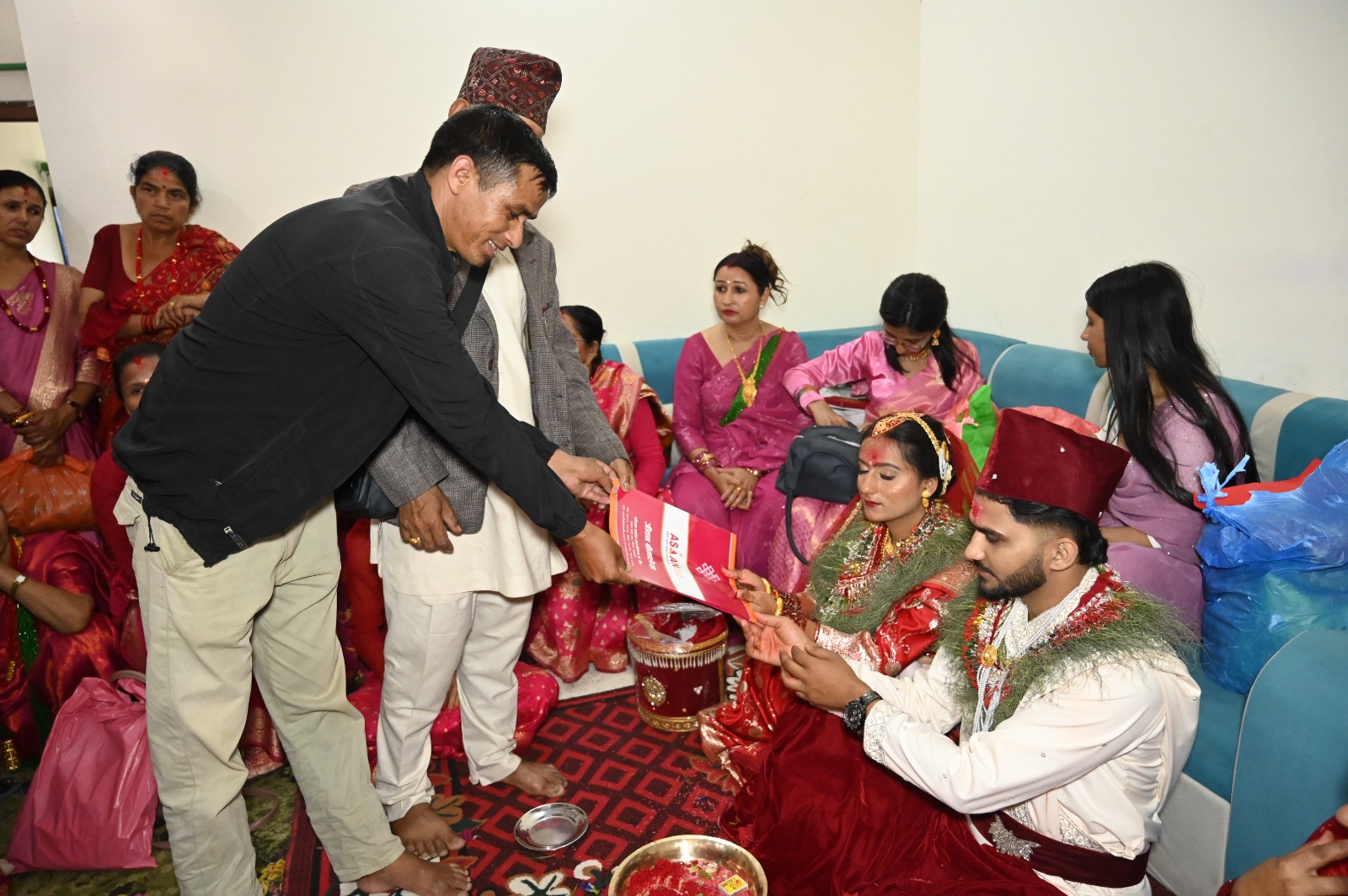 Lamichhane gifts ‘Couple Suraksha Plus Life’ insurance policy to son’s wedding